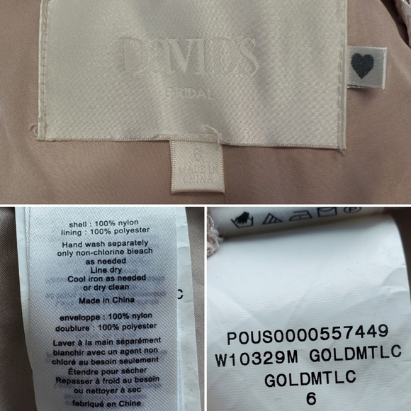 David's Bridal Long Strapless Lace Dress With Sweetheart Neckline Style W10329 - Picture 6 of 10